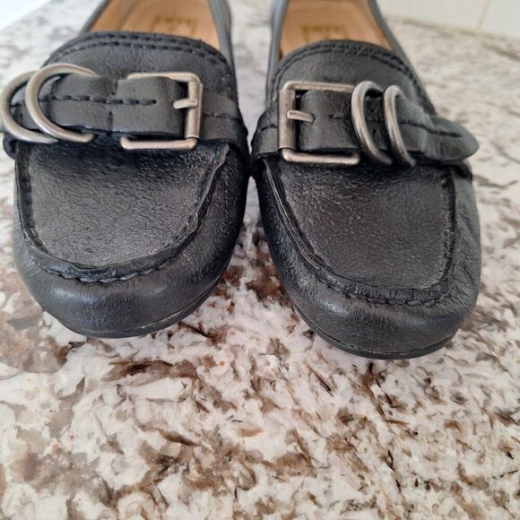 Frye Black Driver Leather Loafers size 6.5 M - Picture 2 of 10